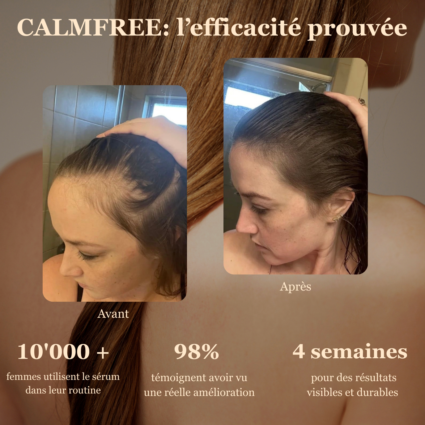 Chute, casse, cheveux ternes ? Redonnez vie à votre chevelure dès les premières semaines.
